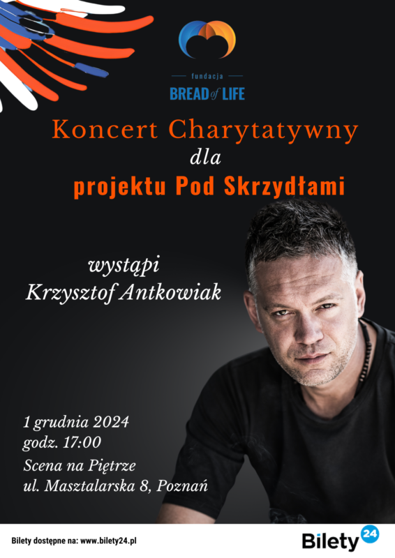 Okładka wydarzenia - Krzysztof Antkowiak I koncert charytatywny Fundacji „Bread of Life”