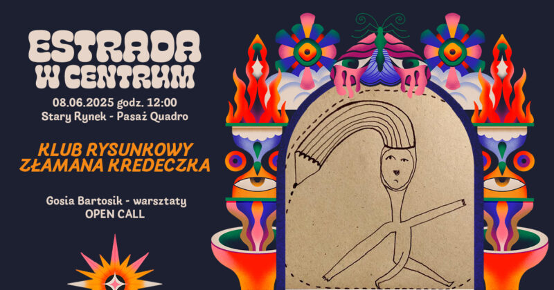Okładka wydarzenia - Warsztaty „Klub Rysunkowy Złamana Kredeczka” Gosia Bartosik  | Estrada w Centrum 2025