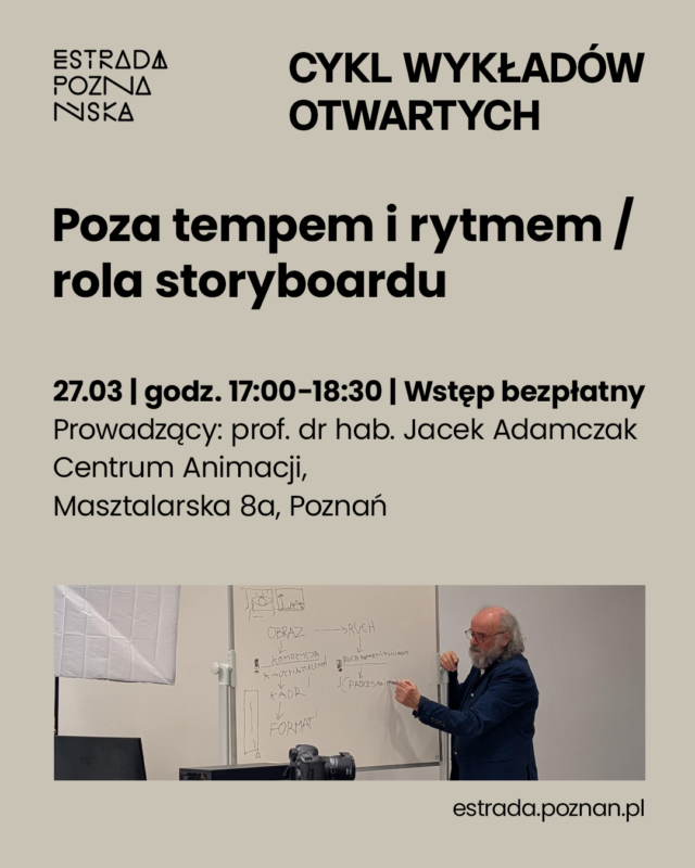 Okładka wydarzenia - Poza tempem i rytmem / rola storyboardu