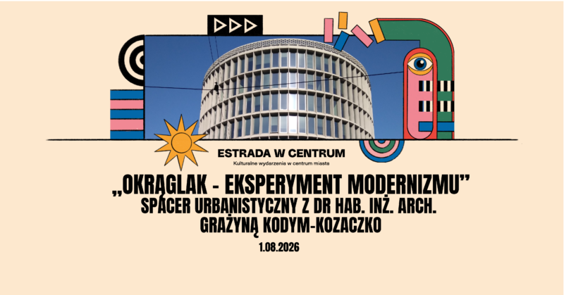 Okładka wydarzenia - Spacer urbanistyczny „Okrąglak – eksperyment modernizmu” z dr hab. inż. arch. Grażyną Kodym-Kozaczko