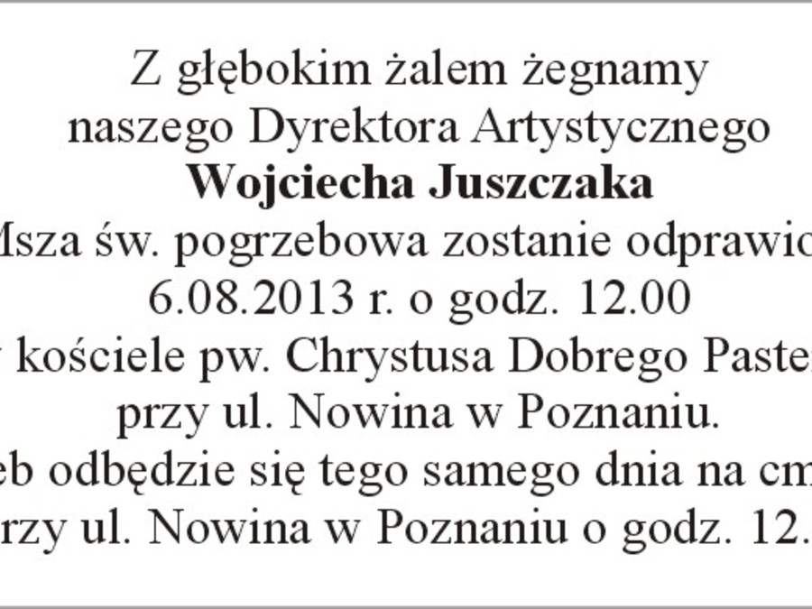 Okładka wydarzenia - Zawiadomienie o pogrzebie
